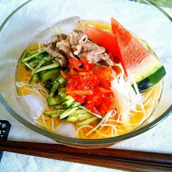 暑いッ‼‼家にあるもので作れちゃう♪そうめん冷麺♡